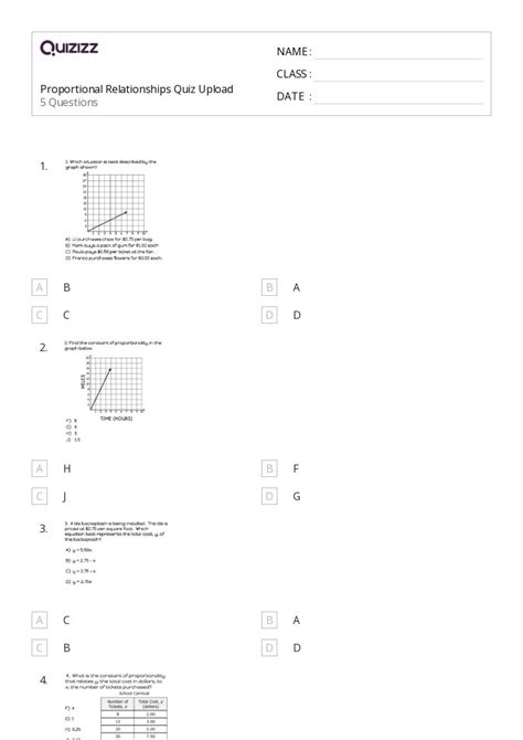 50 Proportional Relationships Worksheets On Quizizz Free And Printable