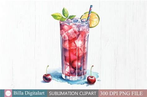 Free Cocktails Watercolor Clipart Png Graphic By Billadigitalart · Creative Fabrica