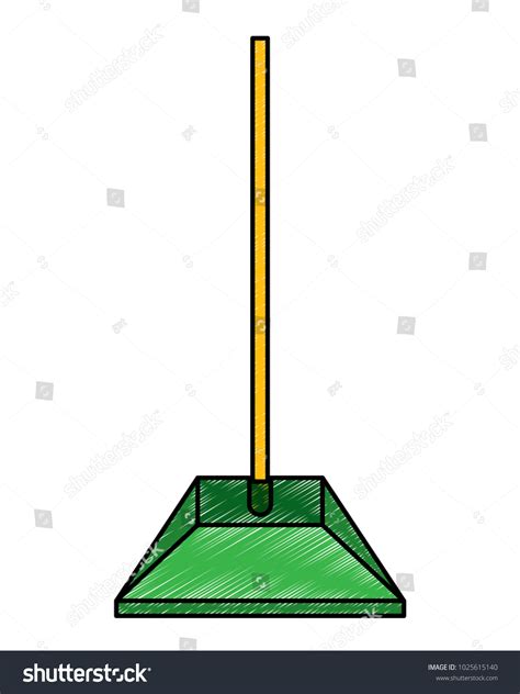 Dustpan Equipment Plastic Clean Garbage Stock Vector Royalty Free