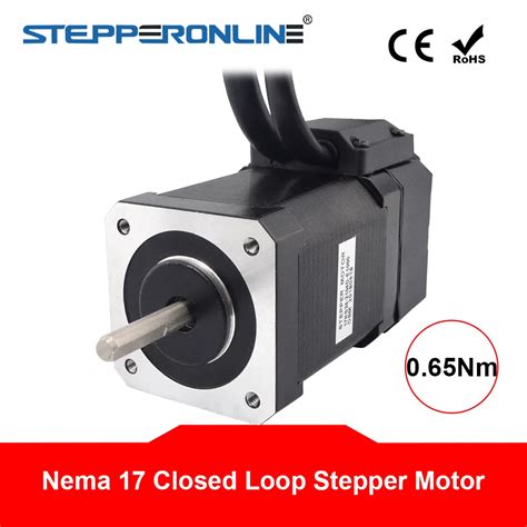 Nema 17 Closed Loop Stepper Motor 65Ncm 92oz In Encoder 1000CPR 2 Phase