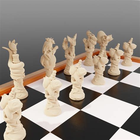 Pokemon Chess Set D Print File Stl Chess Set Premium Chess Set Chess