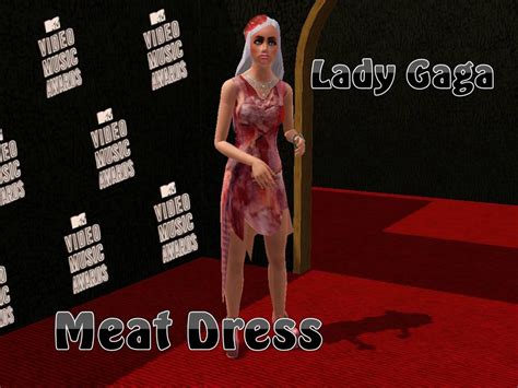 The Sims Resource Lady Gaga Meat Dress