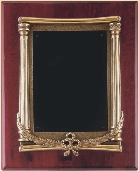 Rosewood Cast Frame Plaque P3823 With Free Engraving Shipping