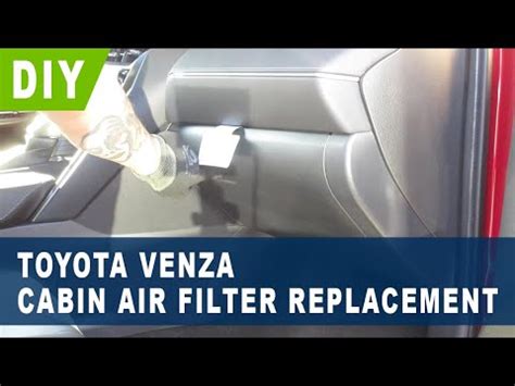 Toyota Venza Cabin Air Filter Replacement 2021 2022 YouTube