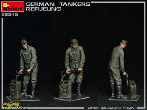 Miniart Deutsche Panzerbesatzung Beim Tanken Ma Axels