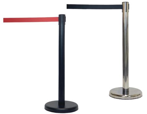 Queue Management Retractable Barrier Post Security Crowd Control