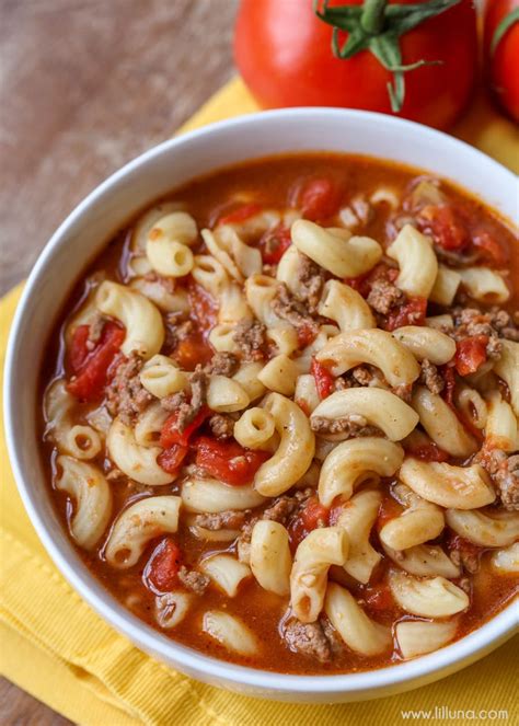 Hamburger Macaroni Soup Aka Goulash Soup Video Lil Luna