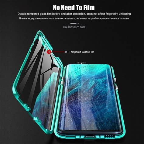 360 Full Protective Magnetic Metal Bumper Double Sided Tempered Glass