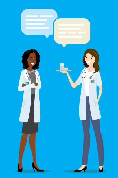 240 Two Nurses Talking Stock Illustrations Royalty Free Vector