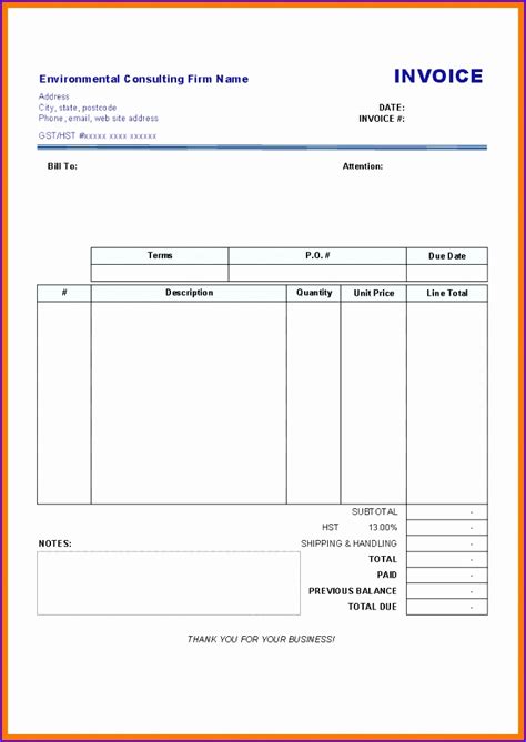 6 Free Excel Invoice Template Uk Excel Templates