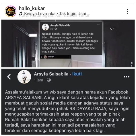 Klarifikasi Dari Pihak RSUD Dayaku Raja Kota Bangun Terhadap Postingan