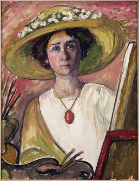 Self Portrait In Front Of An Easel Gabriele Munter Wikiart Org