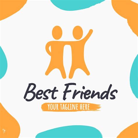 Premium Vector Hand Drawn Friends Logo Design