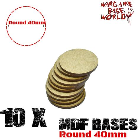 Buy 10x Mdf Bases 40mm Round Bases Basing Laser Cut