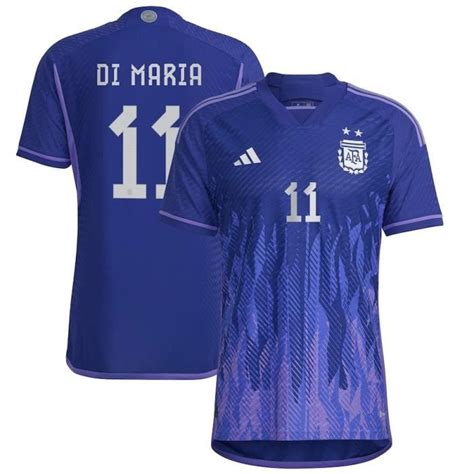 Maillot Authentique Argentine Extérieur Coupe du Monde 11 Di María 2022