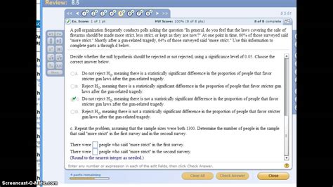 Stat Chapter 8 Two Prop Z Test With Comparison Of Larger Sample Size