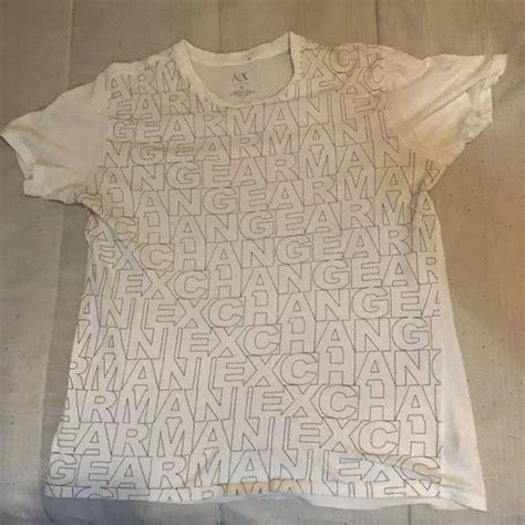 Playera Armani Exchange Camiseta Blanca Logo Ax Slim Fit Meses Sin