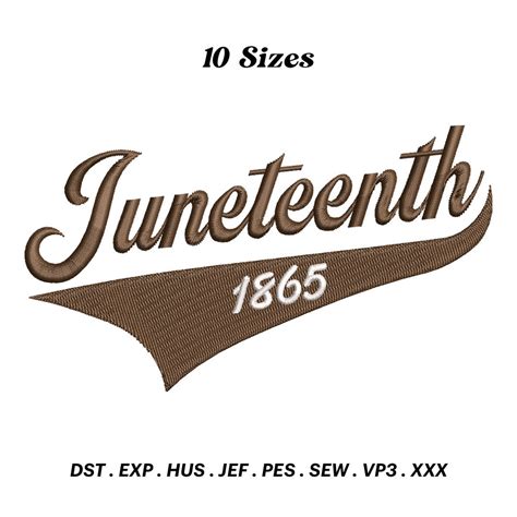 Juneteenth 1865 Retro Embroidery Design 1865 Freedom Juneteenth