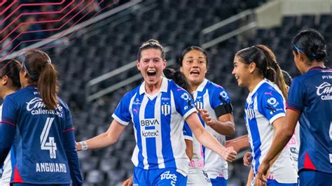 Con hat trick de Merel Van Dongen Rayadas goleó a Cruz Azul que se