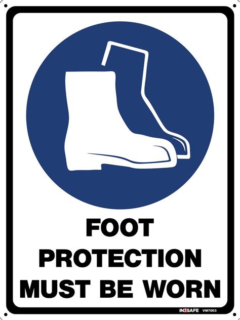 Foot Protection Must Be Worn Sign 225 X 300 Pvc Southern Workwear