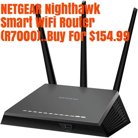 NETGEAR Nighthawk Smart Wi Fi Router R7000 AC1900 Wireless Speed