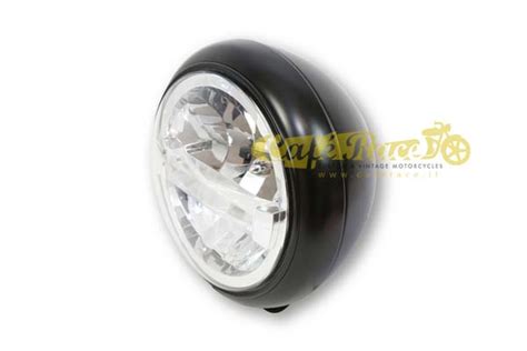 Faro Anteriore Highsider Hd Style Type Nero Metallo Led Omologato Con