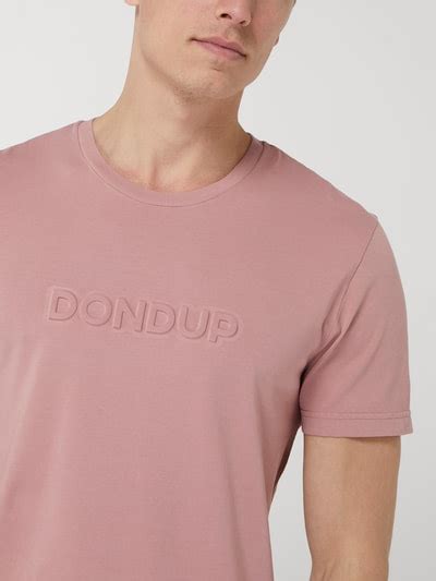 DONDUP T Shirt Mit Logo In 3D Optik Rosa Online Kaufen