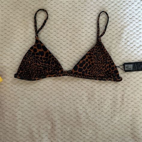 Volcom Swim Leopard Print Triangle Bikini Top Poshmark