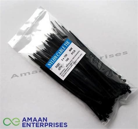 Black Nylon Cable Tie X Mm Packaging Size At Rs Pack