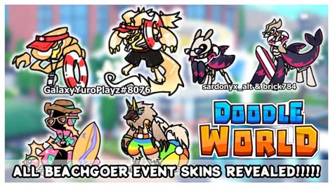 All Beachgoer Event Skins Revealedmore Updates Doodle World