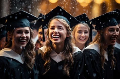 Estudiantes Felices Se Graduaron Del A O Escolar Y Recibieron Sus