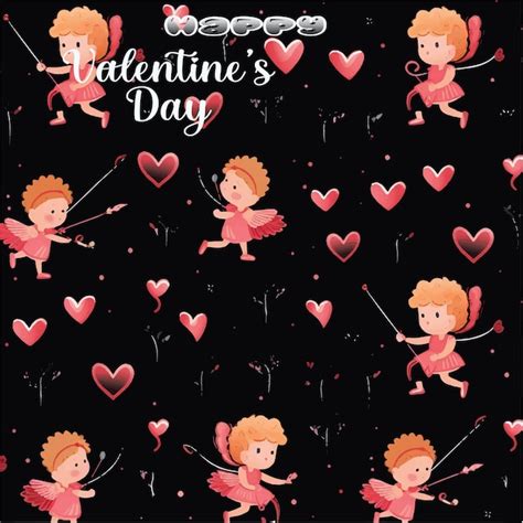 Premium Vector Cupid Valentine Background Seamless