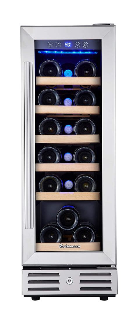 Kalamera 15 Wine Cooler 28 Bottle Built In Or Freestanding With Stainless Steel And Double Layer