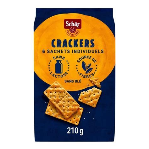 LOT DE 4 SCHAR Crackers Sans Gluten Sans Lactose Sachet De 210 G