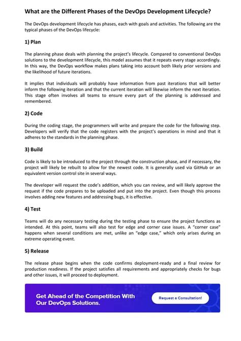 DevOps Lifecycle Definition Phases And Key Components Pdf