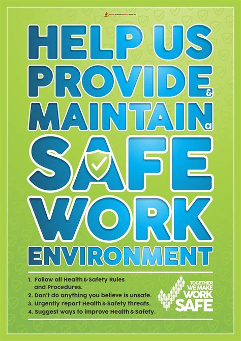 Help Us Provide a Safe Work Environment #1 Safety Posters | Promote Safety