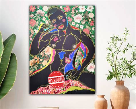 African American Art Black Male Nude Art Original Canvas Etsy Artofit