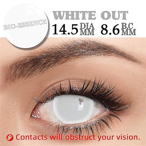 Beautiful White Out Pair Sharingan Contact Lenses For Eyes Cosplay