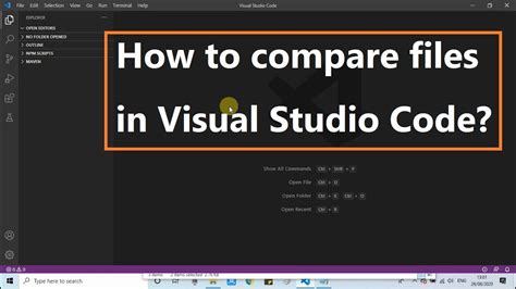 How To Compare Files In Visual Studio Code Youtube