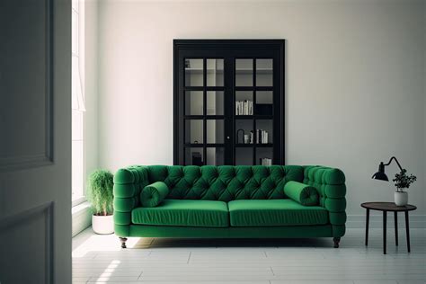 Green Sofa in Modern Interior Design. Illustration 21993757 Stock Photo ...