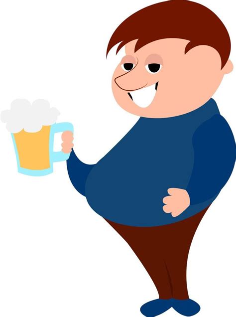 Beer lover, illustration, vector on white background. 13852645 Vector Art at Vecteezy