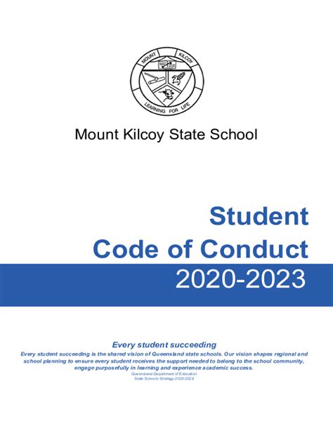 Fillable Online Mount Kilcoy State School - Education Queensland Fax ...