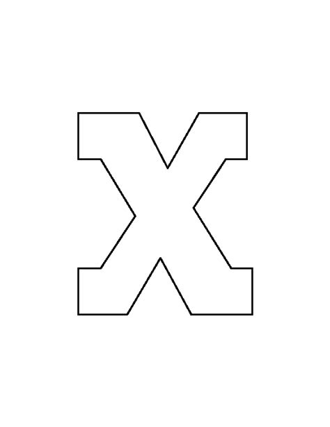 Letter X Template