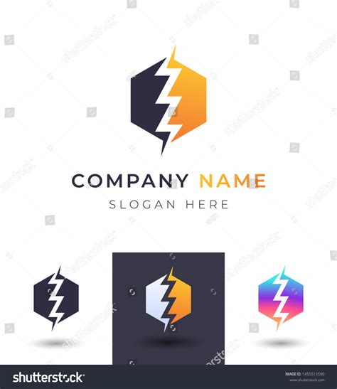 Abstract Bolt Logo Designvector Lightning Storm Stock Vector Royalty