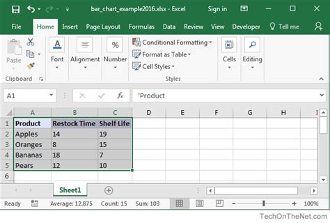 How To Draw Bar Graph In Excel