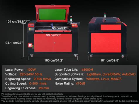 Vevor Macchina Incisione Laser Compatta Stampante Co W Piano Lavoro