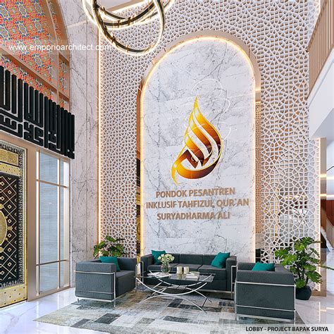 Desain Foyer Interior Pondok Pesantren Mediteran Lantai Bapak Sry Di