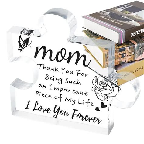 Engraved Acrylic Block Mum Birthday Gifts Block Puzzle Engraved Puzzle