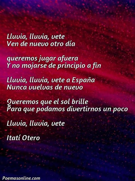 5 Poemas sobre la Lluvia para Niños Poemas Online