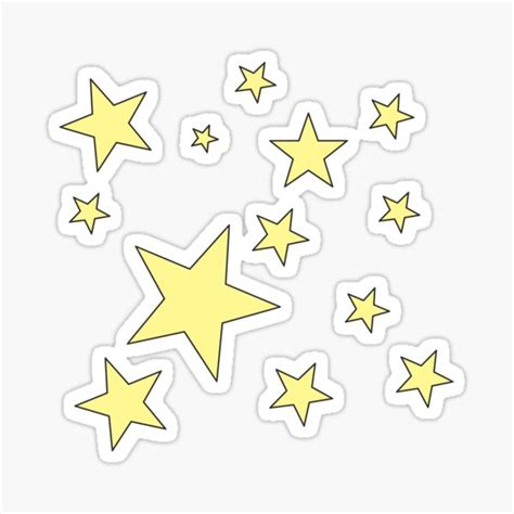 Yellow Star Pack Sticker For Sale By Phoebebullock Redbubble